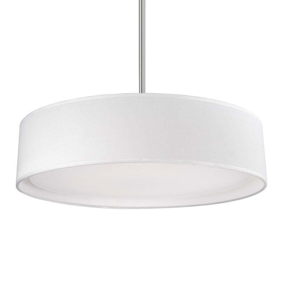 Kuzco Dalton 20in Pendant | White Linen and White Acrylic Diffuser | Kitchen Island & Dining Room | 1565lm Delivered, 5CCT | Model PD7920-WH-5CCT