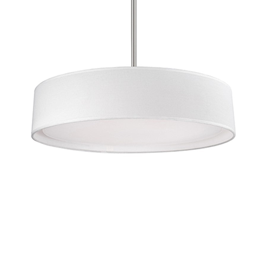 Kuzco Dalton 20in Pendant | White Linen and White Acrylic Diffuser | Kitchen Island & Dining Room | 1565lm Delivered, 5CCT | Model PD7920-WH-5CCT