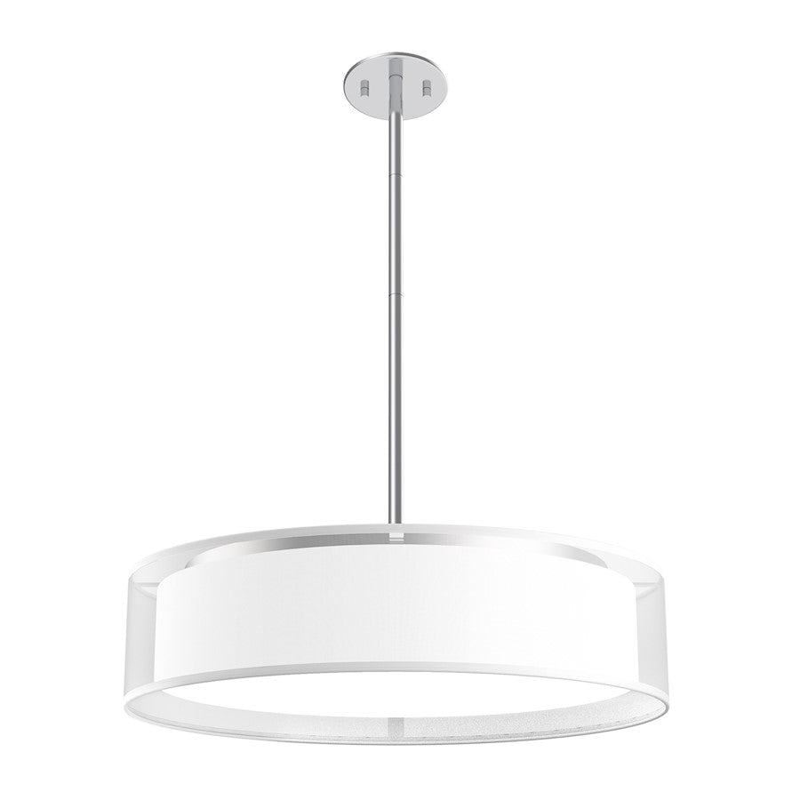 Kuzco Dalton 20" LED Pendant, White Organza/White Acrylic Diffuser - PD7920-WOR