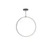 Kuzco Cirque 36" LED Pendant, Black/Frosted Silicone Diffuser - PD82536-BK