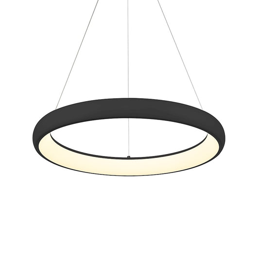 Kuzco Cortana 24" LED Pendant, Black/White Acrylic Diffuser - PD82724-BK