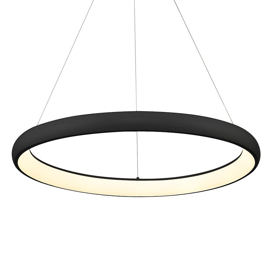 Kuzco Cortana 32" LED Pendant, Black/White Acrylic Diffuser - PD82732-BK