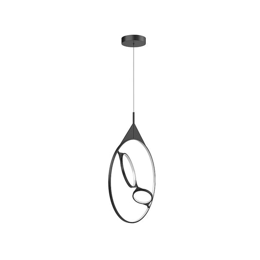 Kuzco Serif 24" LED Pendant, Black/Frosted Silicone Diffuser - PD84324-BK