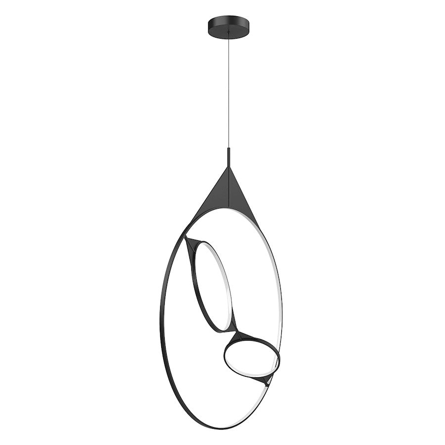 Kuzco Serif 36" LED Pendant, Black/Frosted Silicone Diffuser - PD84336-BK