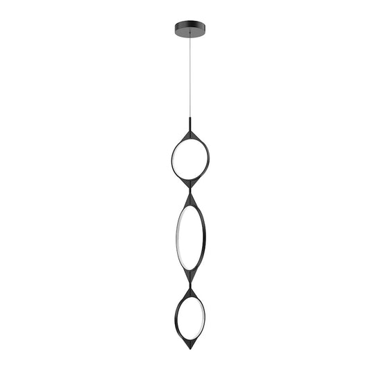 Kuzco Serif 53" LED Pendant, Black/Frosted Silicone Diffuser - PD84353-BK