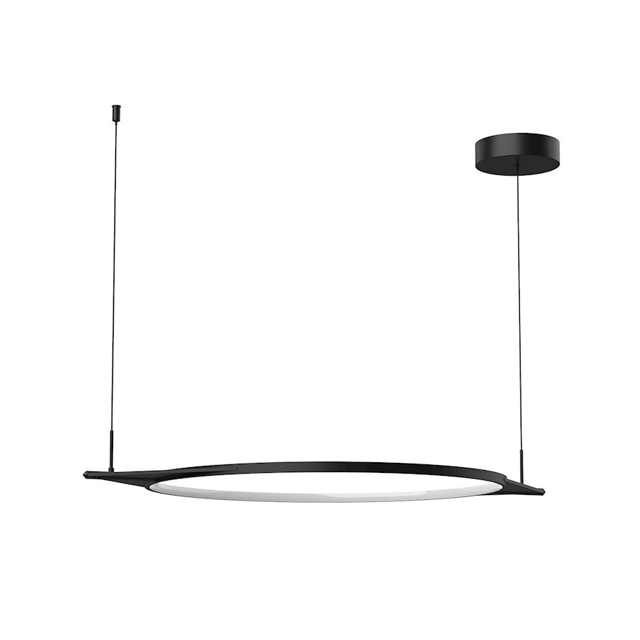 Kuzco Serif 33" LED Pendant, Black/Frosted Silicone Diffuser - PD84436-BK