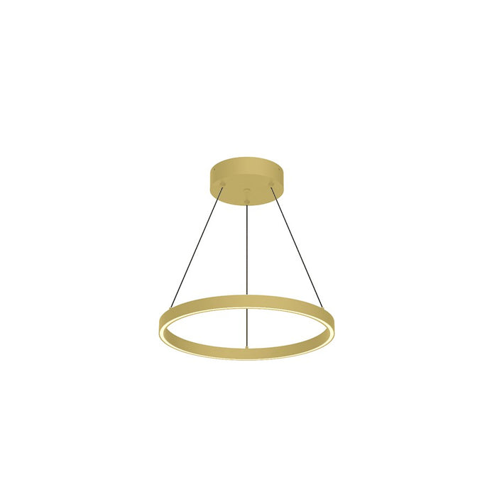 Kuzco Cerchio 18" LED Down Pendant, Gold/Frosted Silicone Diffuser - PD87118-BG