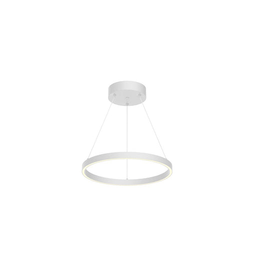 Kuzco Cerchio 18" LED Down Pendant, White/Frosted Silicone Diffuser - PD87118-WH