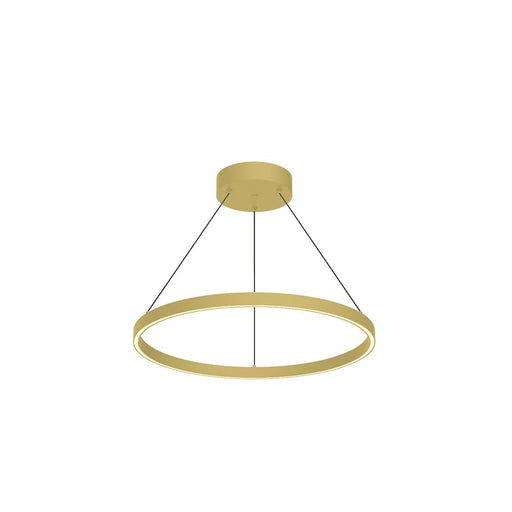 Kuzco Cerchio 24" LED Down Pendant, Gold/Frosted Silicone Diffuser - PD87124-BG