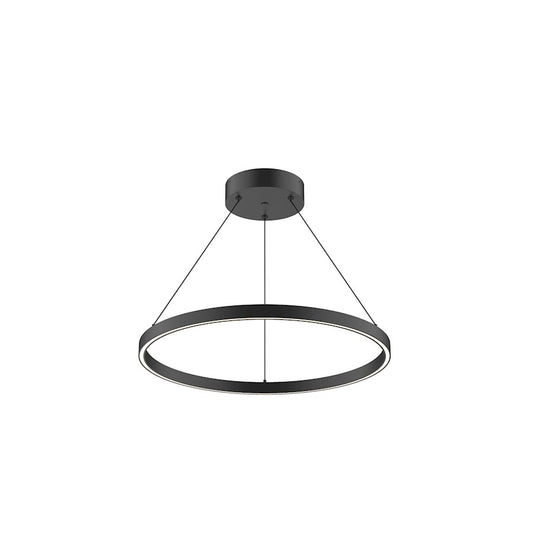 Kuzco Cerchio 24" LED Down Pendant, Black/Frosted Silicone Diffuser - PD87124-BK