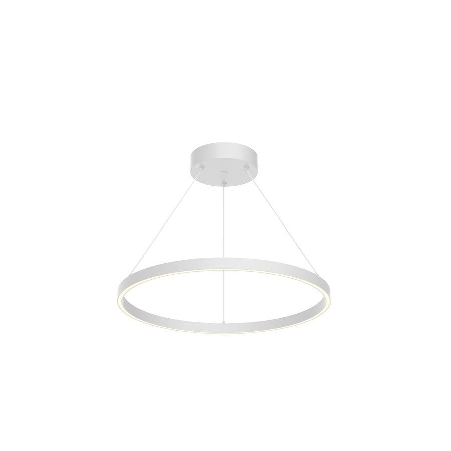 Kuzco Cerchio 24" LED Down Pendant, White/Frosted Silicone Diffuser - PD87124-WH