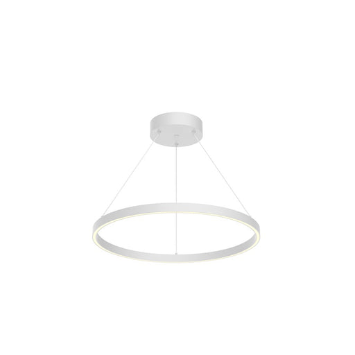 Kuzco Cerchio 24" LED Down Pendant, White/Frosted Silicone Diffuser - PD87124-WH