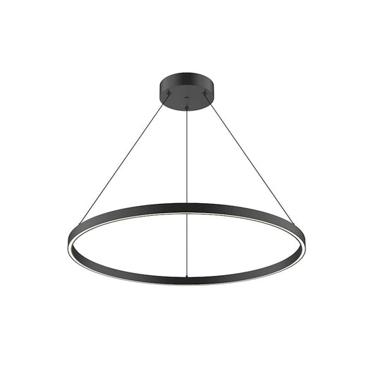 Kuzco Cerchio 32" LED Down Pendant, Black/Frosted Silicone Diffuser - PD87132-BK