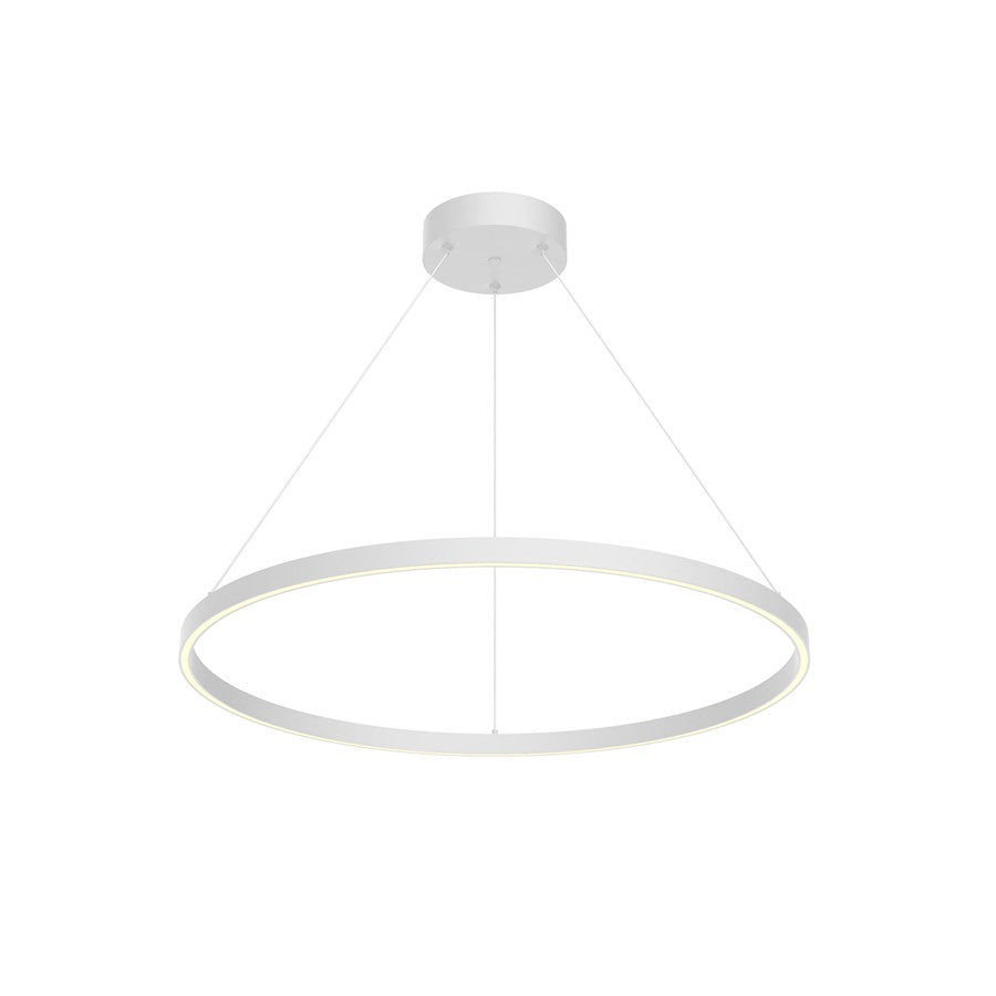 Kuzco Cerchio 32" LED Down Pendant, White/Frosted Silicone Diffuser - PD87132-WH