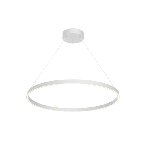 Kuzco Cerchio 32" LED Down Pendant, White/Frosted Silicone Diffuser - PD87132-WH