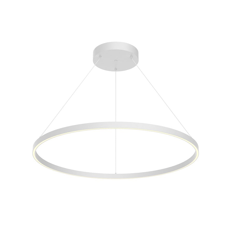 Kuzco Cerchio 36" LED Down Pendant, White/Frosted Silicone Diffuser - PD87136-WH