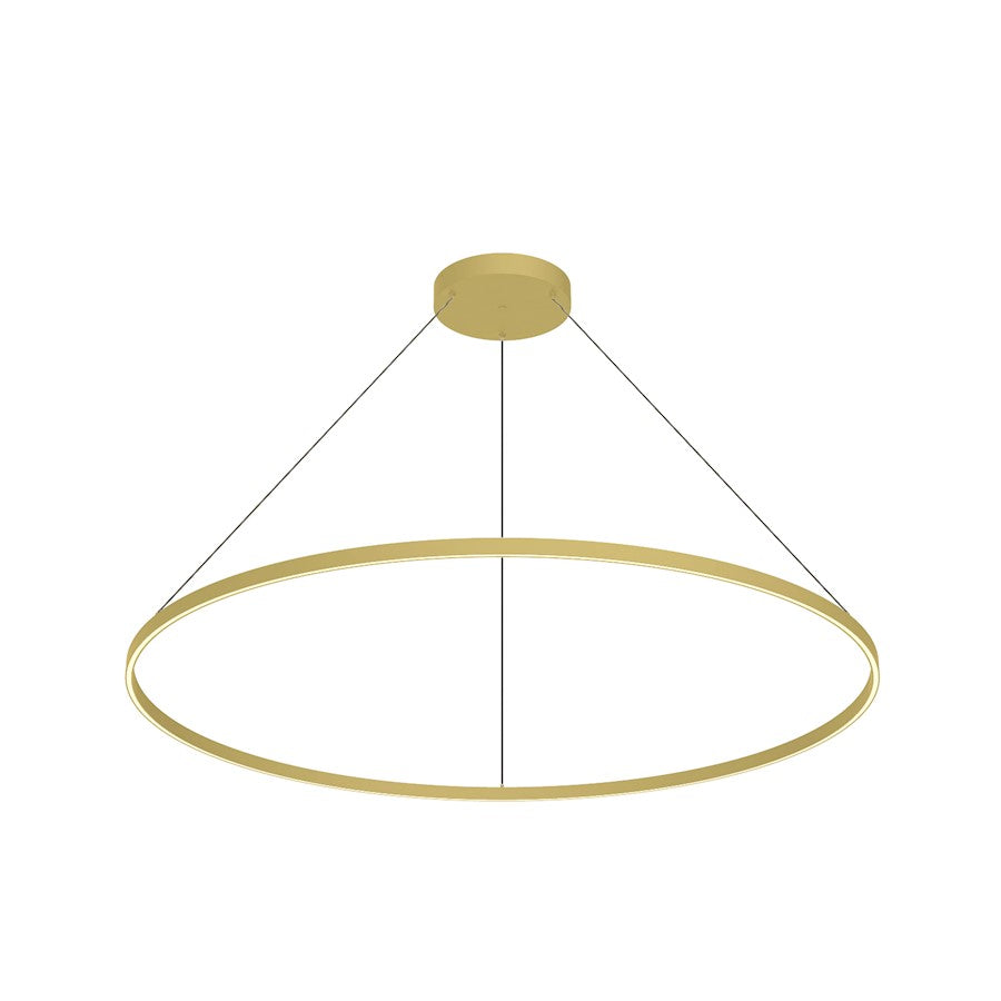 Kuzco Cerchio 60" LED Down Pendant, Gold/Frosted Silicone Diffuser - PD87160-BG