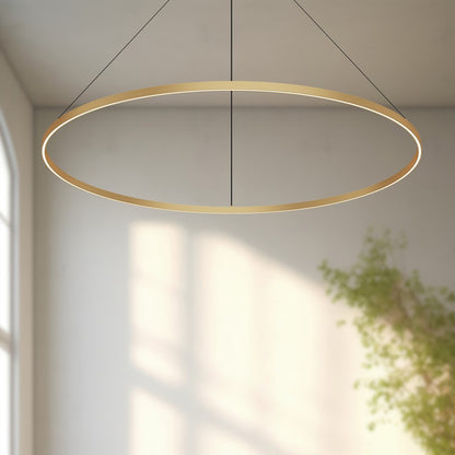 Kuzco Cerchio 60" LED Pendant, Brushed Gold