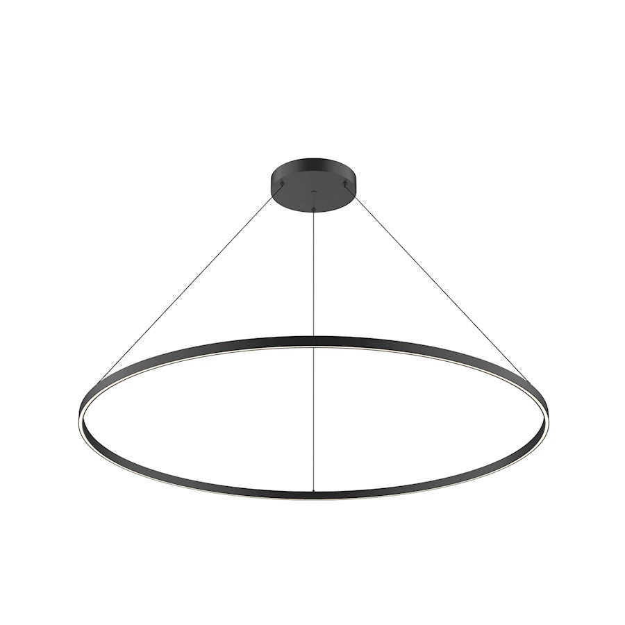 Kuzco Cerchio 60" LED Down Pendant, Black/Frosted Silicone Diffuser - PD87160-BK