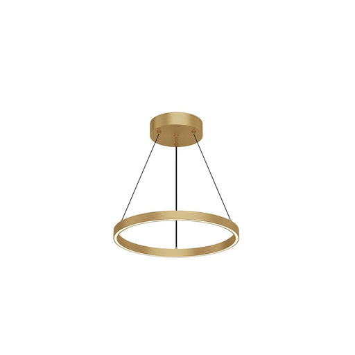 Kuzco Cerchio 18" LED Up/Down Pendant, Gold/Frost Silicone Diffuser - PD87718-BG