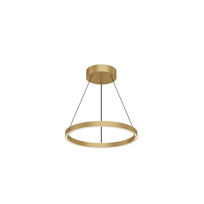 Kuzco Cerchio 18" LED Up/Down Pendant, Gold/Frost Silicone Diffuser - PD87718-BG