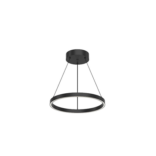 Kuzco Cerchio 18" LED Up/Down Pendant, Black/Frost Silicone - PD87718-BK