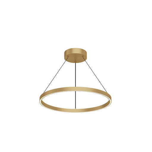 Kuzco Cerchio 24" LED Up/Down Pendant, Gold/Frost Silicone Diffuser - PD87724-BG