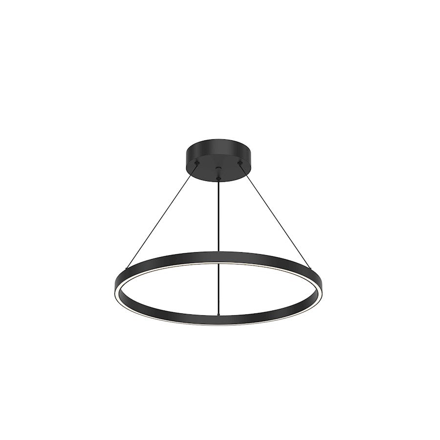 Kuzco Cerchio 24" LED Up/Down Pendant, Black/Frost Silicone - PD87724-BK