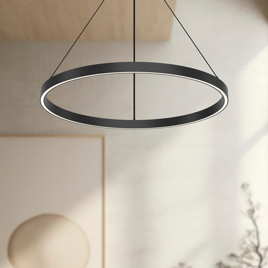 Kuzco Cerchio 24" LED Pendant, Black - PD87724-BK-UNV-010