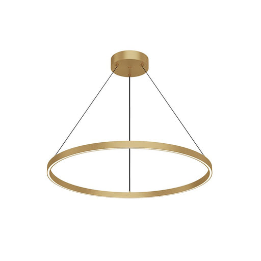 Kuzco Cerchio 32" LED Up/Down Pendant, Gold/Frost Silicone Diffuser - PD87732-BG