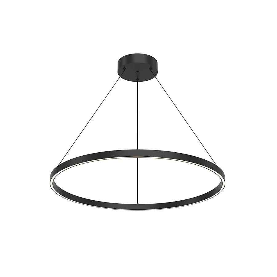 Kuzco Cerchio 32" LED Up/Down Pendant, Black/Frost Silicone - PD87732-BK