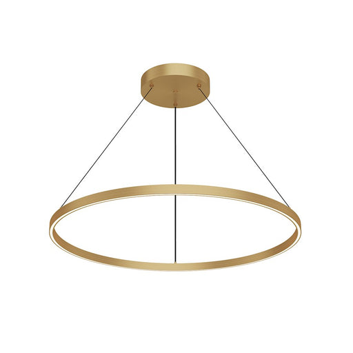 Kuzco Cerchio 36" LED Up/Down Pendant, Gold/Frost Silicone Diffuser - PD87736-BG