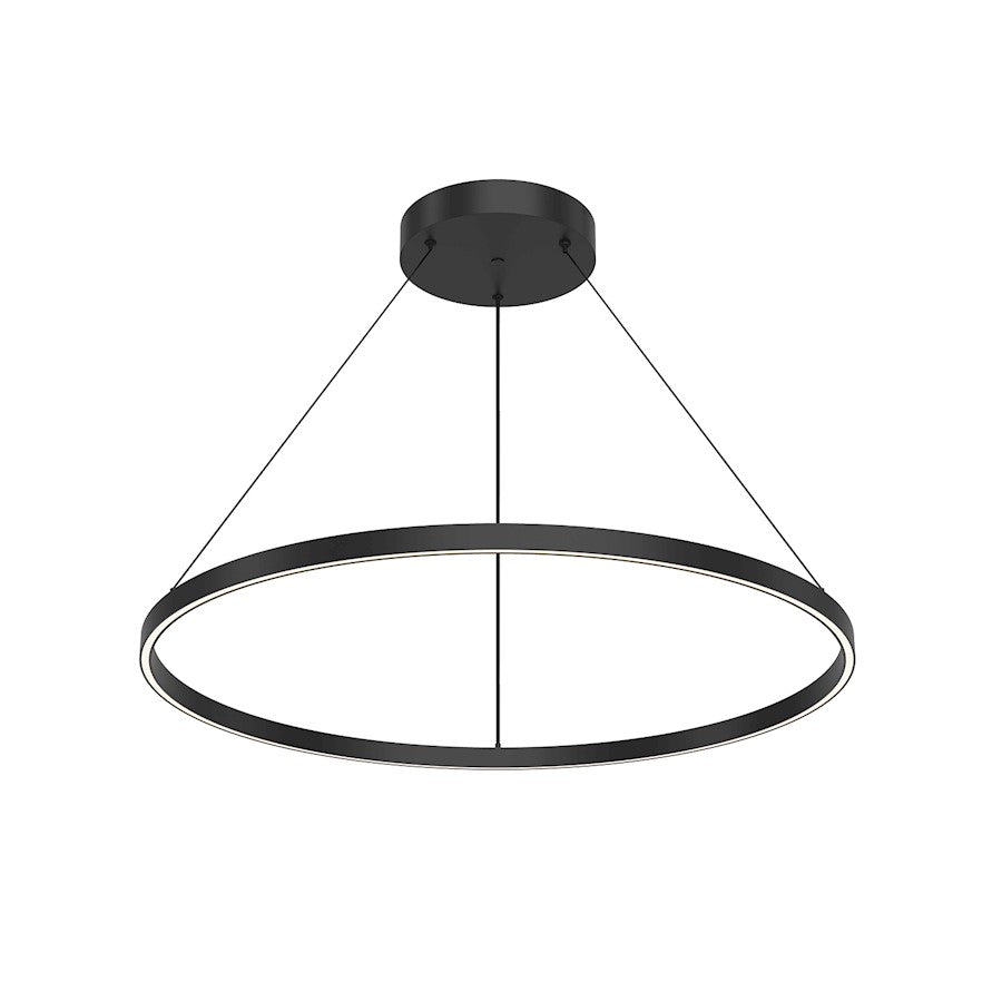 Kuzco Cerchio 36" LED Up/Down Pendant, Black/Frost Silicone - PD87736-BK