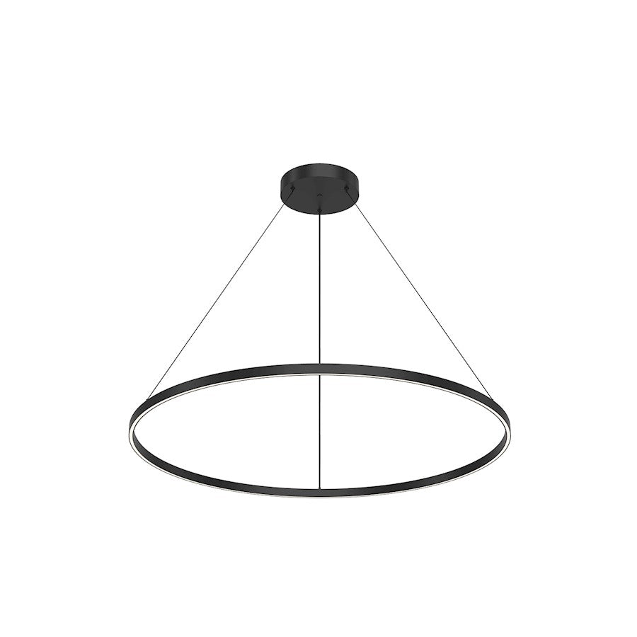 Kuzco Cerchio 48" LED Up/Down Pendant, Black/Frost Silicone - PD87748-BK