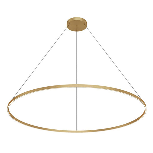 Kuzco Cerchio 72" LED Up/Down Pendant, Gold/Frost Silicone Diffuser - PD87772-BG