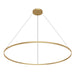 Kuzco Cerchio 72" LED Up/Down Pendant, Gold/Frost Silicone Diffuser - PD87772-BG
