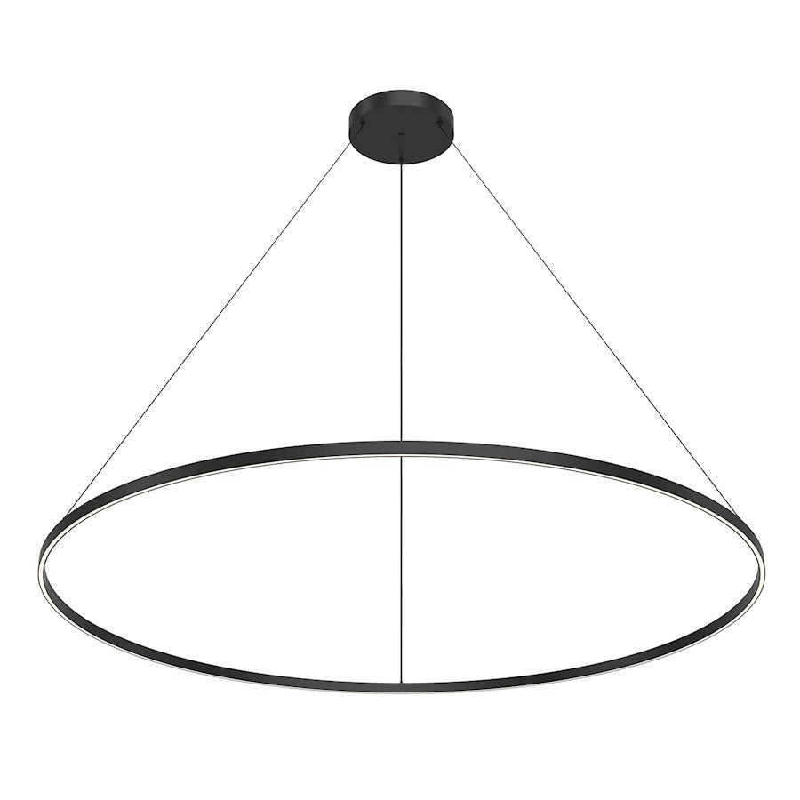 Kuzco Cerchio 72" LED Up/Down Pendant, Black/Frost Silicone - PD87772-BK