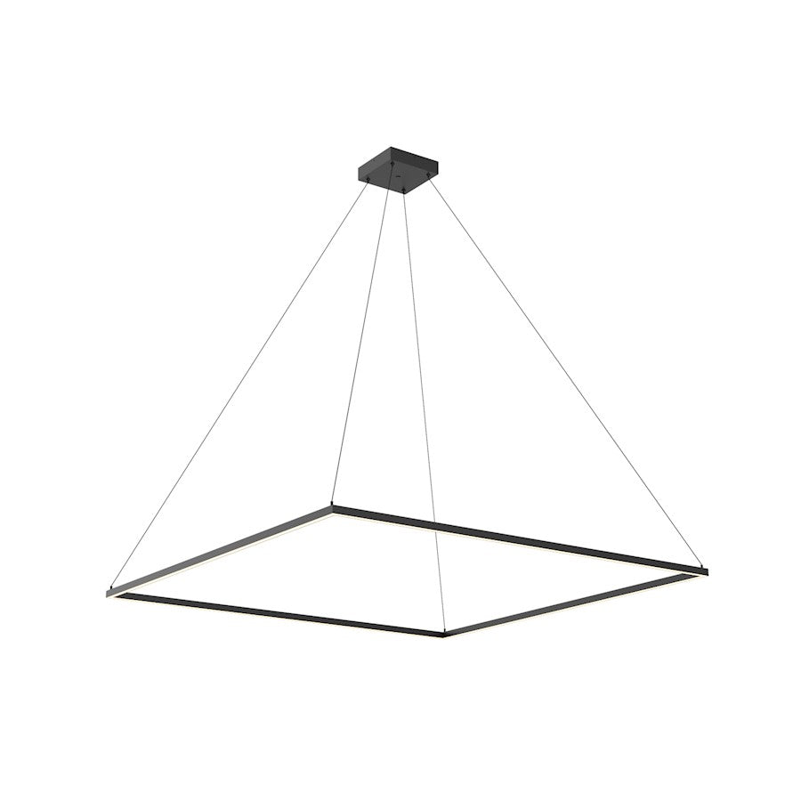 Kuzco Piazza 60" LED Pendant, Black/Frosted Silicone Diffuser - PD88160-BK