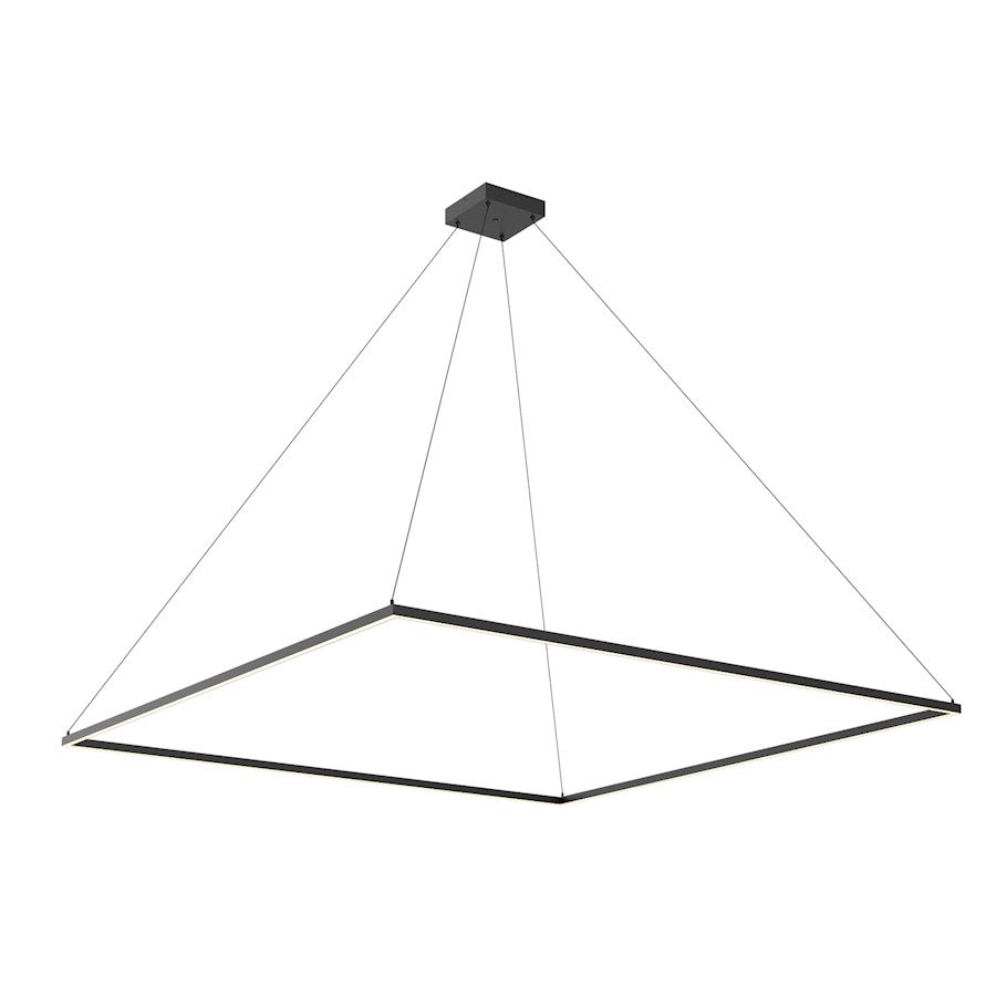 Kuzco Piazza 72" LED Pendant, Black/Frosted Silicone Diffuser - PD88172-BK