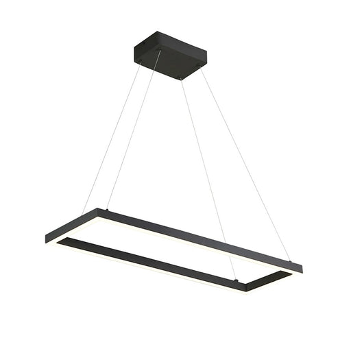 Kuzco Piazza 30" LED Pendant, Black/Frosted Silicone Diffuser - PD88530-BK