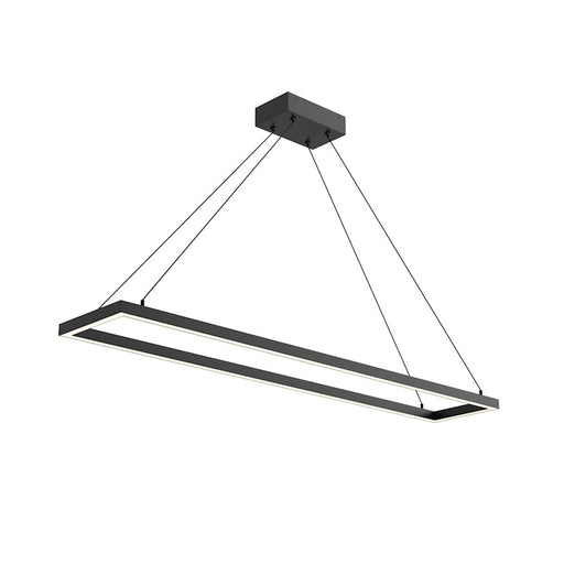 Kuzco Piazza 48" LED Duo Pendant, Black/Frost Silicone Diffuser - PD88548-BK