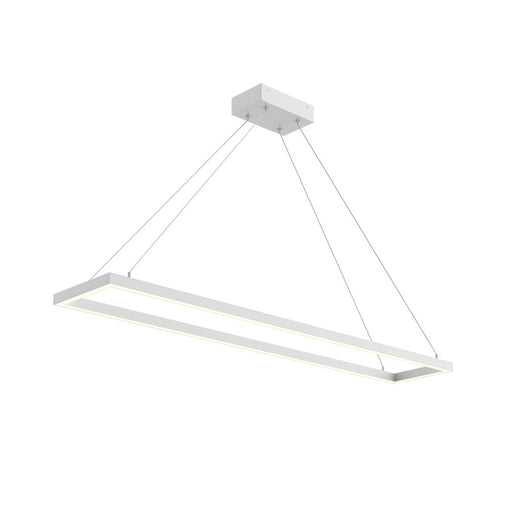 Kuzco Piazza 48" LED Duo Pendant, White/Frost Silicone Diffuser - PD88548-WH