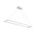 Kuzco Piazza 48" LED Duo Pendant, White/Frost Silicone Diffuser - PD88548-WH