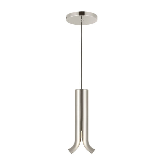 Kuzco Husk 9" LED Pendant, Polished Nickel/Stainless Steel Shade - PD89709-PN