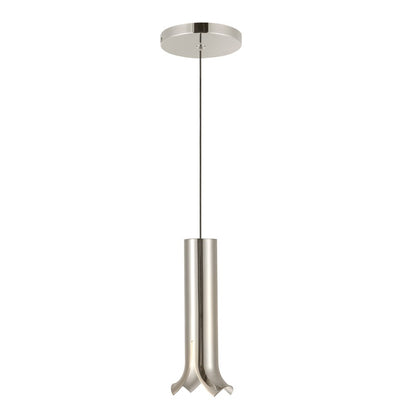 Kuzco Husk 9" LED Pendant, Polished Nickel/Stainless Steel Shade