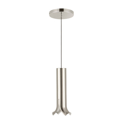 Kuzco Husk 9" LED Pendant, Polished Nickel/Stainless Steel Shade