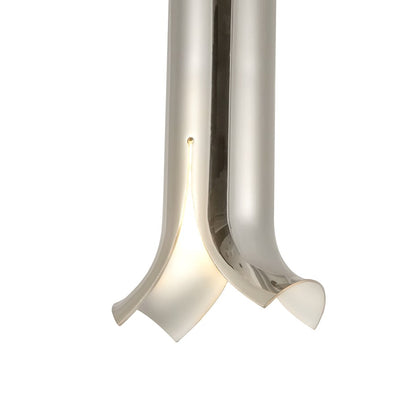 Kuzco Husk 9" LED Pendant, Polished Nickel/Stainless Steel Shade