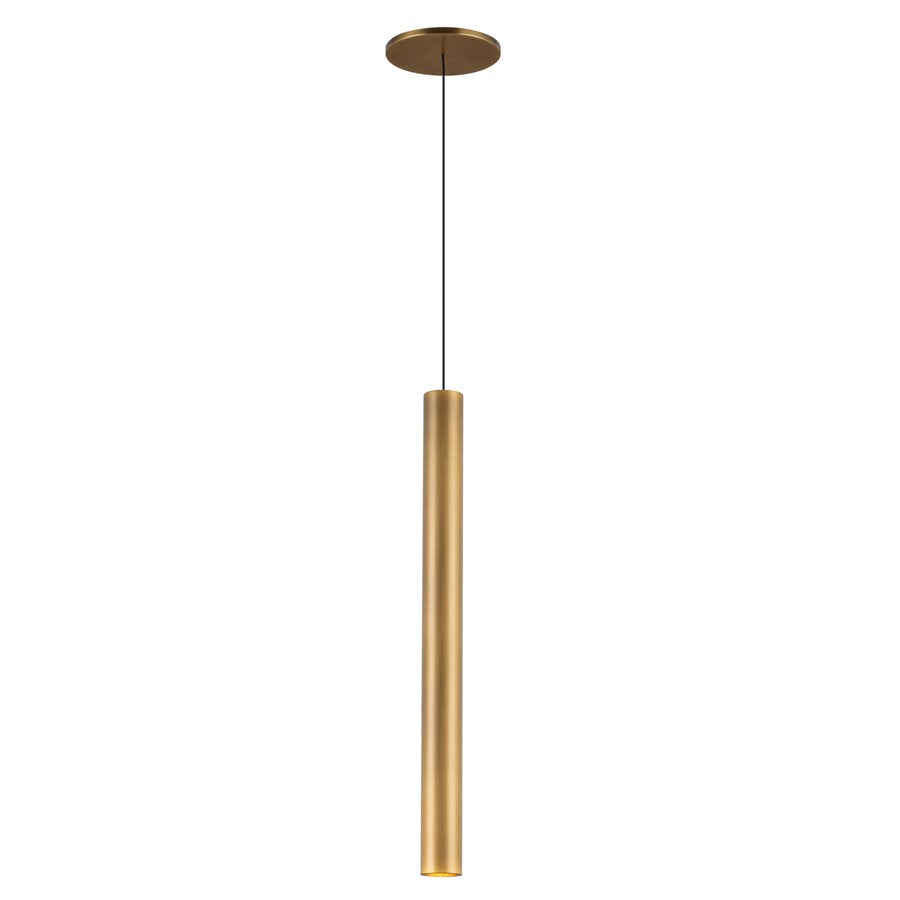 Kuzco Mason 20" LED Pendant, Vintage Brass/Aluminum Baffle