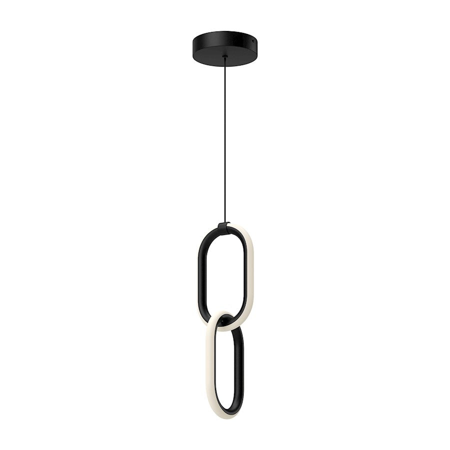 Kuzco Airen 15" LED Pendant, Black/White Silicone - PD92615-BK