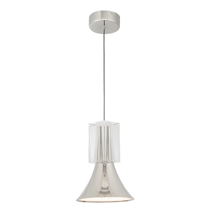 Kuzco Floe 8" LED Pendant, Nickel/Clear Crystal/Steel - PD94108-PN-CC-UNV